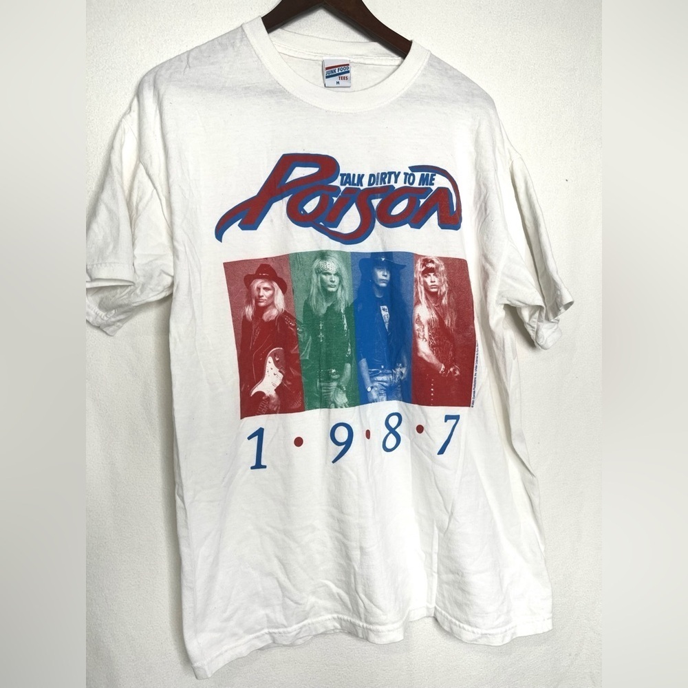 Junk Food Poison White Band T-Shirt Sz M